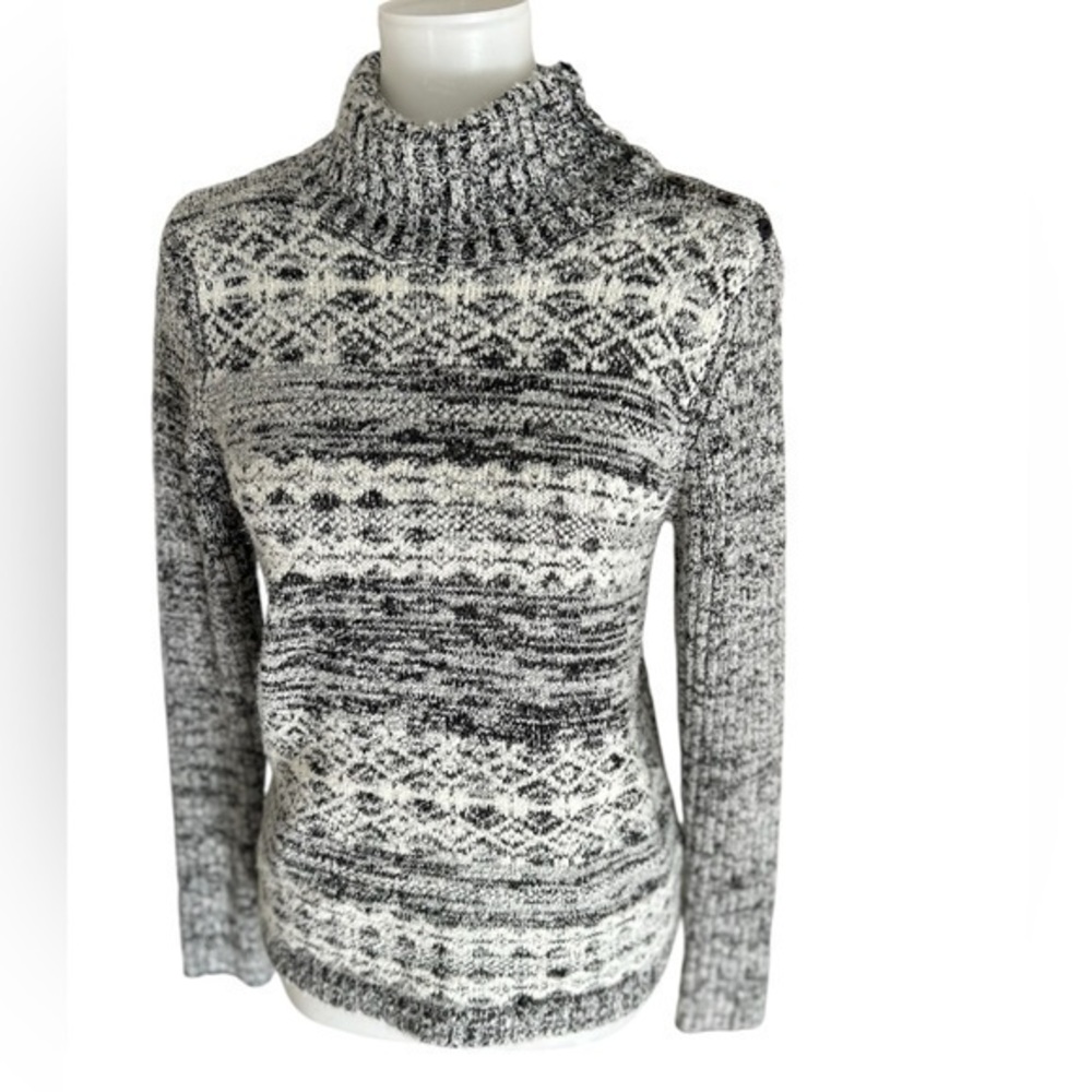 Erika button neck turtleneck sweater
